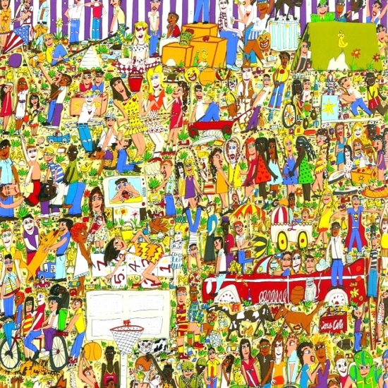 ジェームス・リジィの絵画作品　タイトルは、a-lot-of-fun-for-city-kids